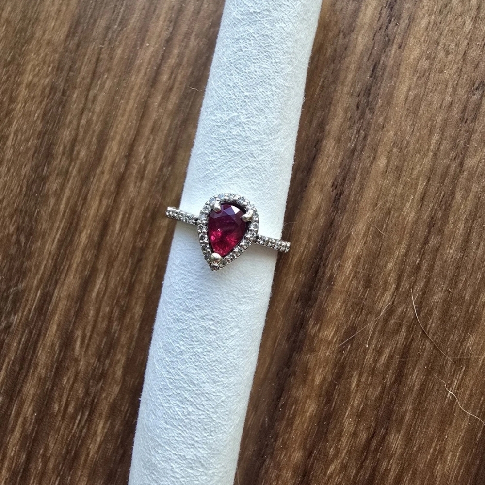 Ruby White Gold Ring - image 2